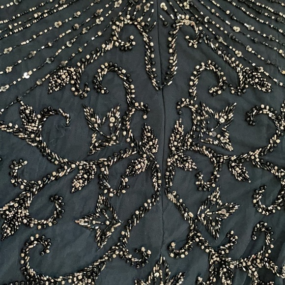 Pisarro Nights Beaded Mesh Column Gown Dark Navy 6 NWOT - Picture 16 of 16